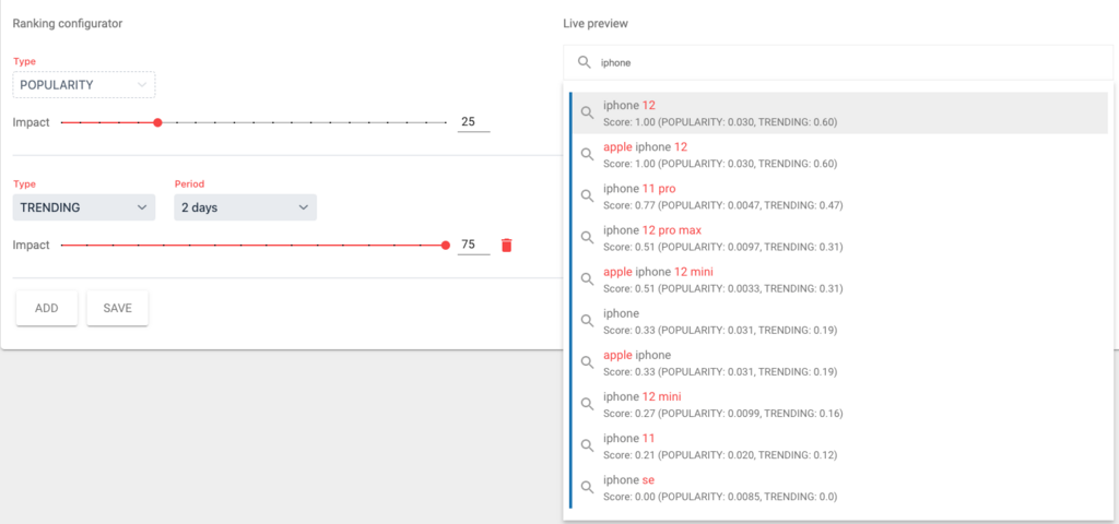 smartSuggest suggestions re-ordered by keyword trends from searchInsights.