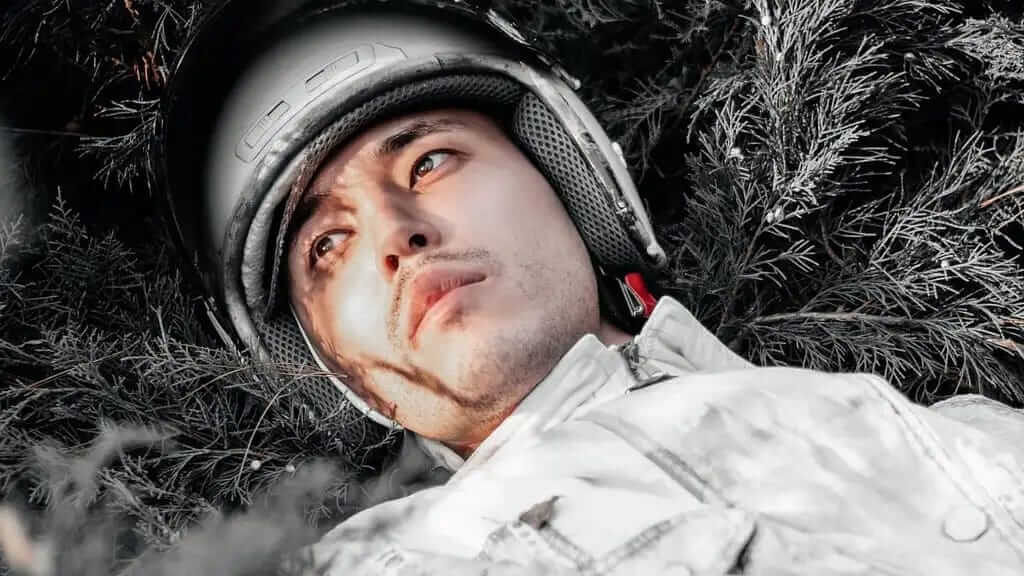 An astronaut in a field.