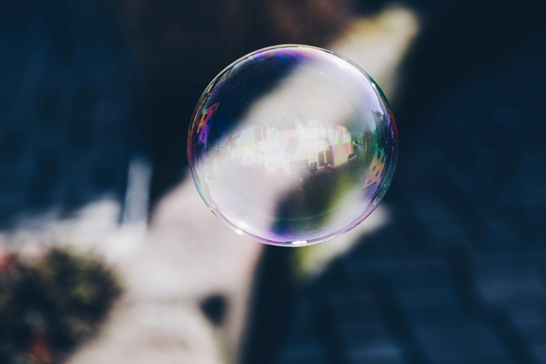 A transparent bubble.