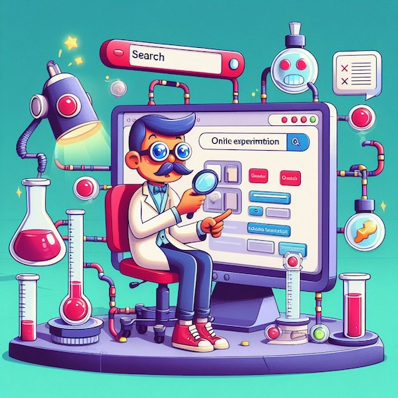 A scientist running an A/B test for search.
