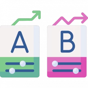 AB Testing - A variant on the left, B variant on the right.