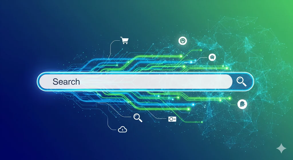 A visualization of semantic search bringing context together.