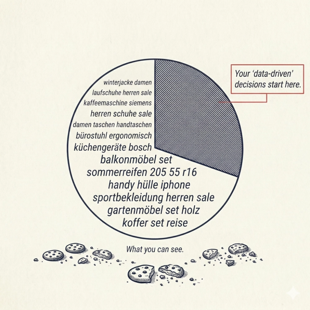 The site search tax graph. Only optimizing on 30% of traffic.